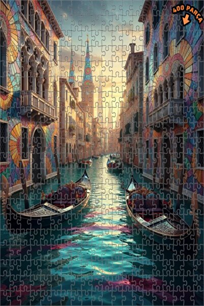 Teona Ahşap لغز خشبي بإطار ذو طابقين بمظهر فسيفساء ملون يصور حب البندقية 400 ...