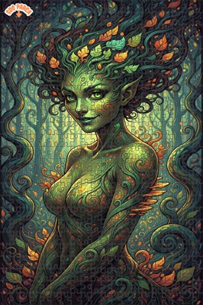 Teona Ahşap لغز خشبي بإطار مزدوج الطبقات بمظهر لوحة زيتية لجنية الغابة 500 قط...