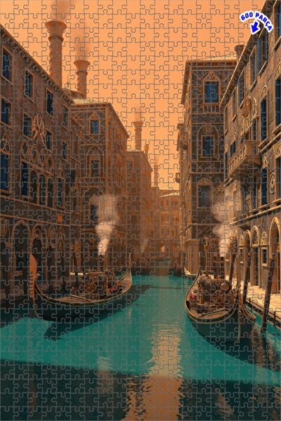 Teona Ahşap لغز خشبي بإطار مزدوج الطبقات من ستيمبانك فينيسيا كانالز 600 قطعة ...