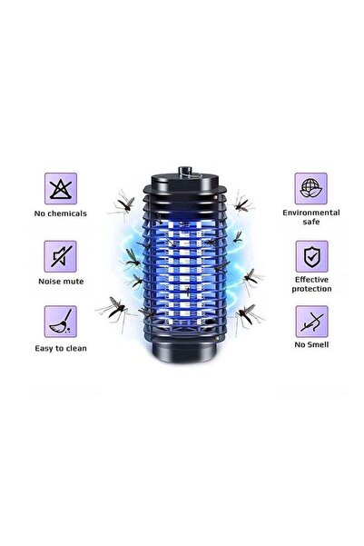 Twinkle Mart Home LED Zapper Electric ABS Appliance Bug Mosquito Lure Trap Lamp Black 26cm