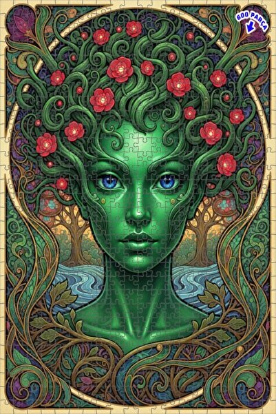 Teona Ahşap لغز خشبي بإطار مزدوج الطبقات من جرين نيتشر نيمز 600 قطعة 50x35