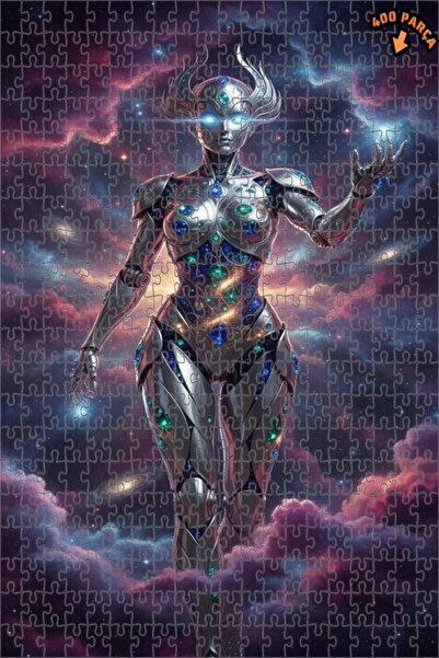 Teona Ahşap لغز خشبي بإطار مزدوج الطبقات بمظهر فني رقمي للمرأة المحاربة الفضا...