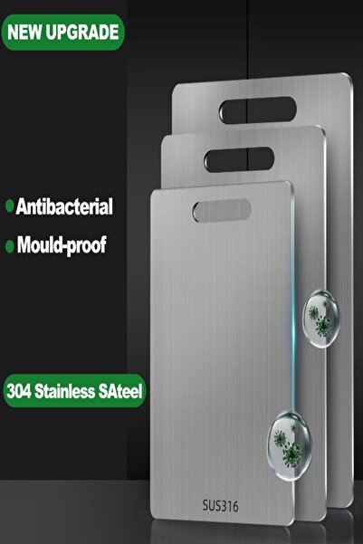DYSWEI Stainless Steel Cutting Board-3 Pieces of High Quality Antibacterial C...