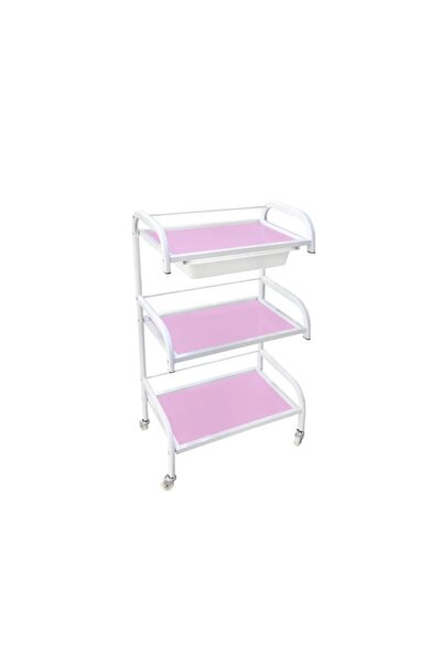 Mariani Professional Beauty Salon Glass Trolley - Pink