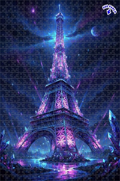 Teona Ahşap لغز خشبي بإطار مزدوج الطبقات من باريس لايت، 600 قطعة، 50×35