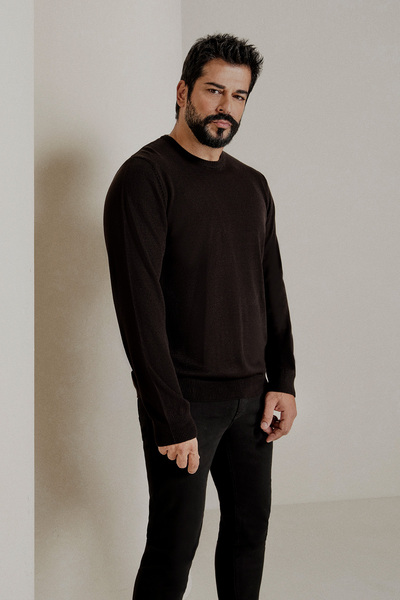 AC&Co / Altınyıldız Classics Men's Black Crew Neck Knitwear Sweater
