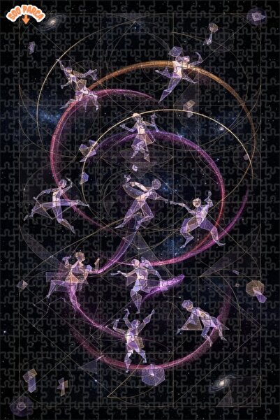 Teona Ahşap لغز خشبي بإطار مزدوج الطبقات من كوزميك بالي دانسرز 500 قطعة 50x30