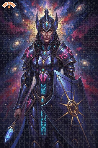 Teona Ahşap لغز خشبي بتصميم لوحة زيتية لملكة المحاربين الفلكيين 500 قطعة 50x30