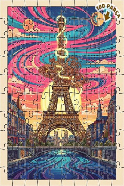 Teona Ahşap برج إيفل في عالم الأحلام، لغز خشبي بإطار مزدوج الطبقات، 100 قطعة،...
