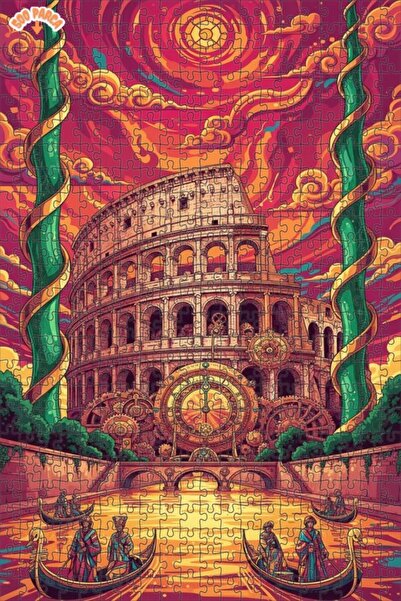 Teona Ahşap لغز خشبي بإطار مزدوج الطبقات بتصميم فني ستيمبانك لملعب الروما كول...