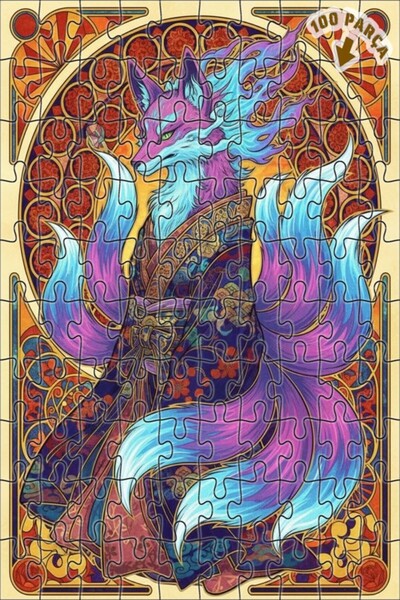 Teona Ahşap لغز خشبي مؤطر ذو طبقتين من إنتاج ماجيكال كيتسون سان، 100 قطعة، مق...