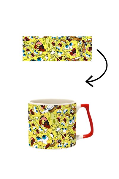 baskigo.com كوب سبونج بوب الفاخر - كوب سيراميك هدية