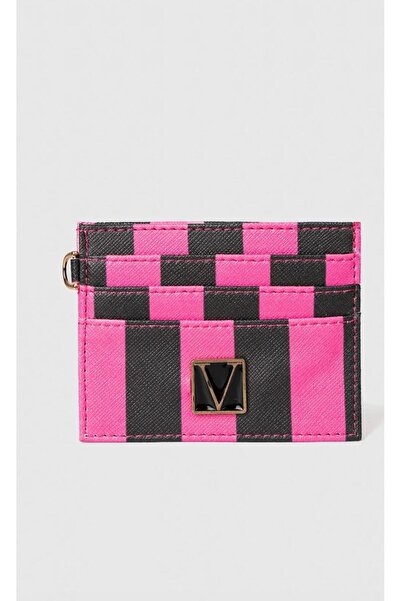 Lisinya Women's Card Holder Black Fuchsia