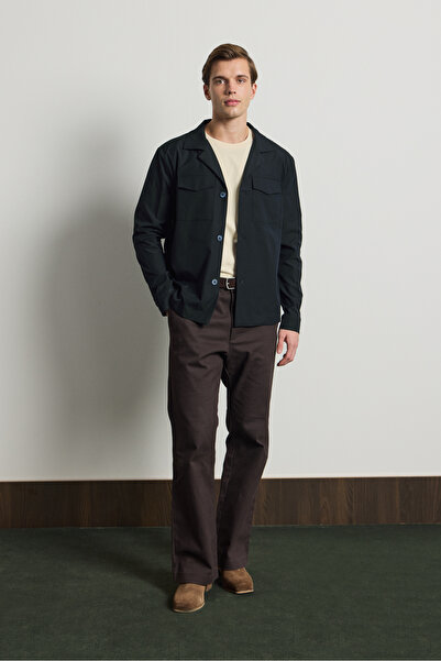 Danger Men's Pocket Shirt Jacket Navy Blue