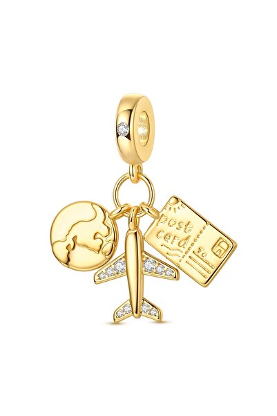 Choice12 KTC240-GD Original 925 Silver Gold Charms Beads Fit Bracelet DIY Ele...