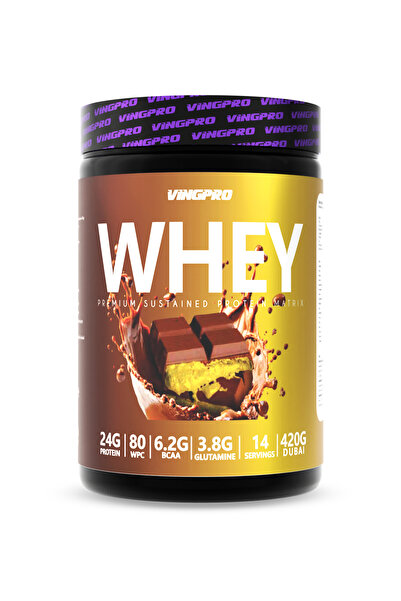 vingpro Whey Protein Pro Wpc80 420Gr 14 Servings Dubai Chocolate Flavoured