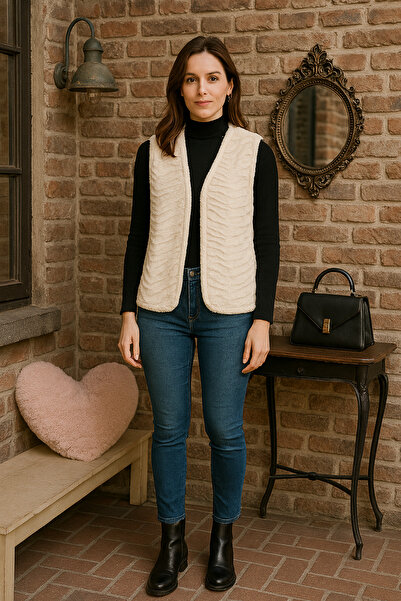 FASHION PULSE TEKSTIL Women's Plush Lining Vest-