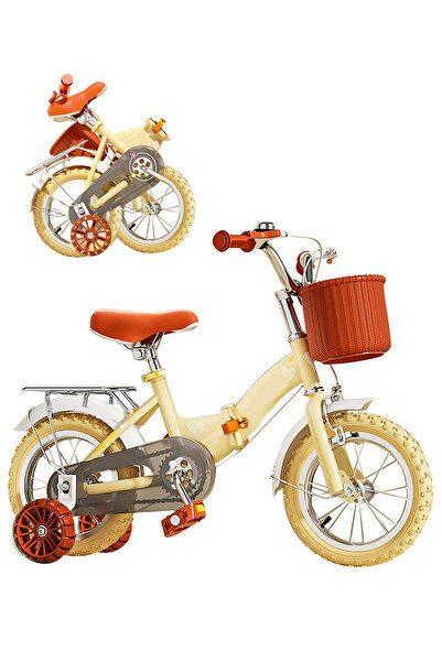 KidLe دراجة أطفال قابلة للطي مقاس 14 بوصة بمقود قابل للتعديل وسلة ومقعد قابلي...