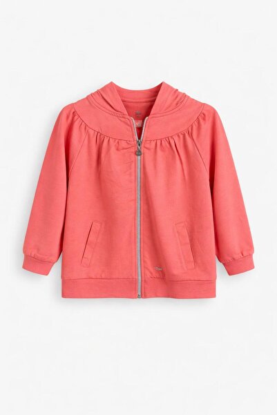 Divonette Girl's pocketed hooded cardigan with pile collar gk1096