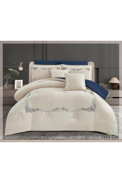 ROSHAN Lisa double bedsheet, embroidered, made of soft microfiber, 230x250