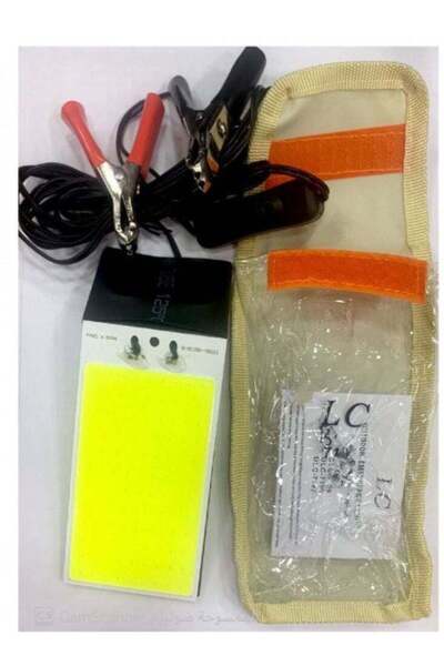 LC Portable Rechargeable Work Light with Bright Wide Panel and Clamp Cable fo...