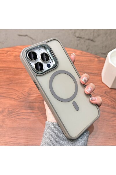 Bracket case غطاء حماية لهاتف آيفون 15 برو مع حامل وغطاء معدني لحماية الكامير...