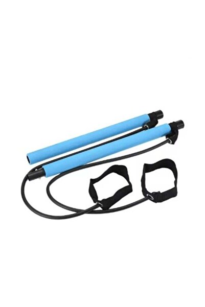 Biki عصا تمارين بيلاتيس محمولة مع حلقات قدم – لون أزرق