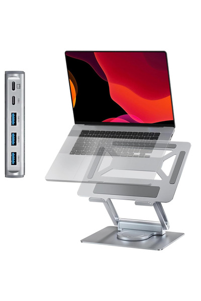 Dasbo Φορητή βάση για φορητό υπολογιστή, ρυθμιζόμενο ύψος, πτυσσόμενη με βάση...