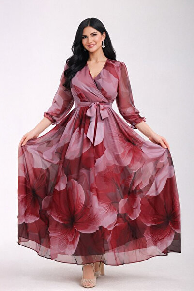 Stylish Stylish chiffon dress in beautiful blended colors