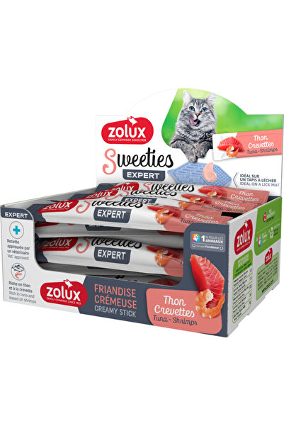 Zolux حلوى سويتيز الكريمية للقطط والروبيان، 48 قطعة × 14 جم