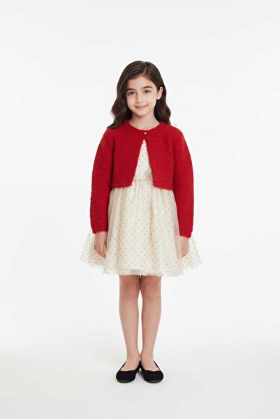 OEM Knitted sweater/bolero with metallic thread