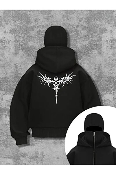 DİVİN Masked Fleece Cardigan – Modern Ninja Style – a Must-Have for Winter