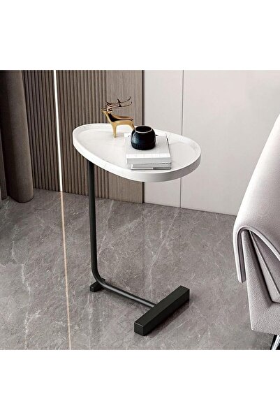 Arabest Small C Table End Table for Sofa and Bedside,C Shaped End Table for B...