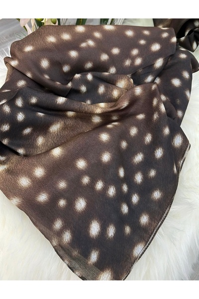 LOCELLA ESARP CEYLAN DESENLİ BAMBİ ŞAL SOFT PAMUK ŞAL 1