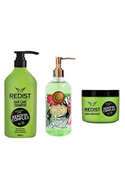 Redist Pachet gama Keratina : Sampon cu Keratina 1000 ml ,Masca cu Keratina 4...