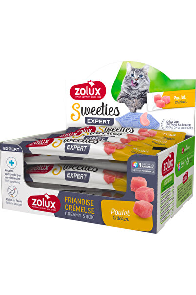 Zolux حلوى سويتيز الكريمية للقطط والدجاج، 48 قطعة × 14 غرام