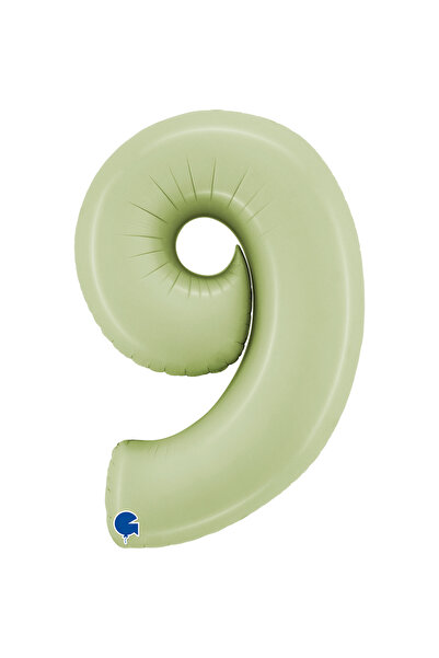 grabo بالون رقائقي على شكل رقم باللون الأخضر الزيتوني مقاس 26 بوصة (66 سم) إي...