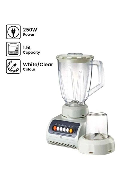 LC Electric Blender with Grinder 250W Motor 1.5L Jar Multi Speed Control Whit...