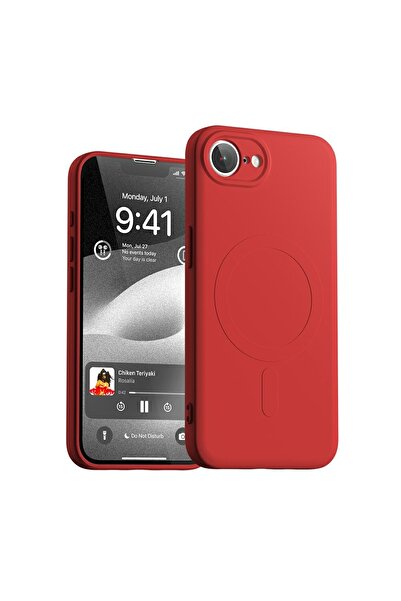 Mercury Goospery MagSafe Silicone Case for iPhone 16e, Red