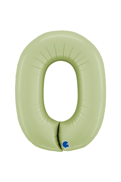 grabo بالون رقائقي على شكل رقم باللون الأخضر الزيتوني مقاس 26 بوصة (66 سم) إي...