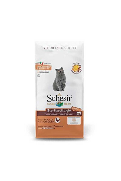 Schesir Dry Food For Adult Cats Sterilized & Light Rich In Chicken 10 Kg