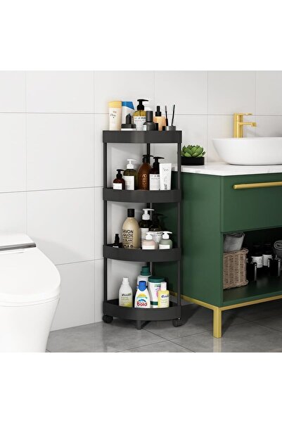 RAWAID رفوف زاوية لحوض الاستحمام مكونة من 4 طبقات، وحدة رفوف للحمام، عربة بعج...