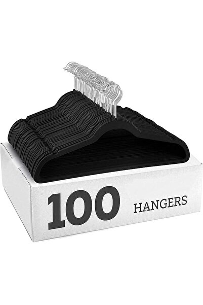 Generic شماعات بدلات مخملية مضادة للانزلاق وموفرة للمساحة مع خطاف دوار 360 در...