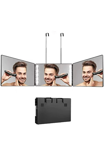 Choice New Black with LED LED Mirror Trifold Self Haircut Mirror With Light A...