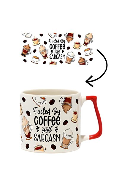baskigo.com Coffee and Sarcasm Luxury Mug - Gift Ceramic Mug