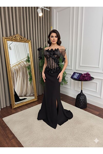 BTROON Barbie evening dress with laser-cut rose embroidery