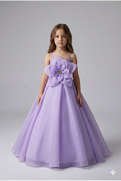 modallita فستان كارولين تارلاتانلي للفتيات بتصميم زهور على الواجهة