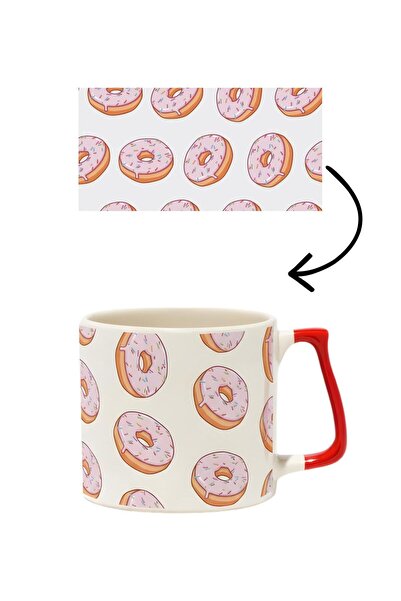 baskigo.com Donut Pattern Luxury Mug - Gift Ceramic Mug