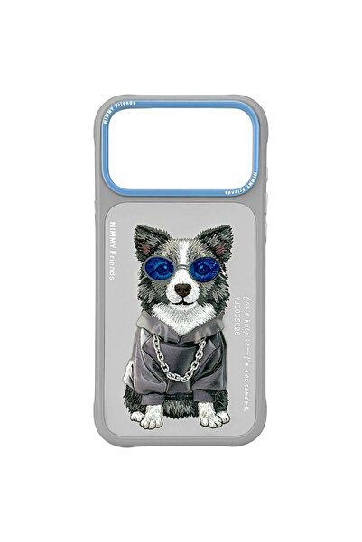 Nimmy Carcasă Cool Dog pentru iPhone 17 Pro Max - Elegantă și protectoare, Gri