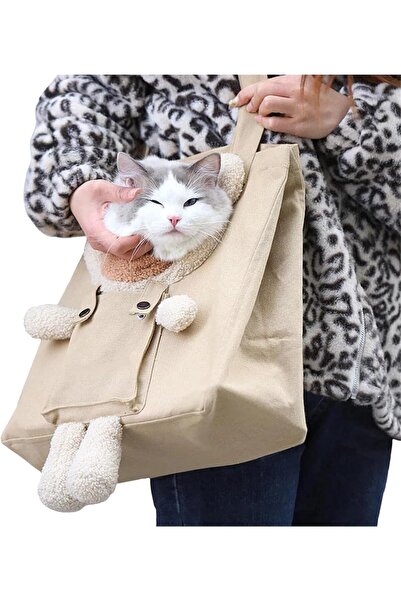 Arabest Pet Canvas Shoulder Carrying Bag Cute Bear-Shaped Small Dog Carrier S...